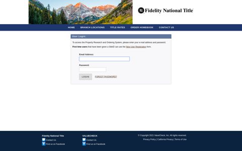 Fidelity National Title - ValueCheck