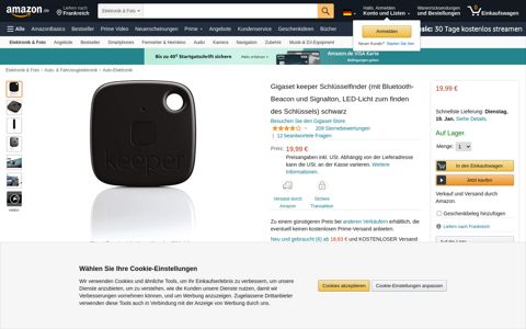 Gigaset keeper Schlüsselfinder schwarz: Amazon.de: Elektronik