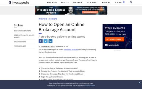 How to Open an Online Brokerage Account - Investopedia