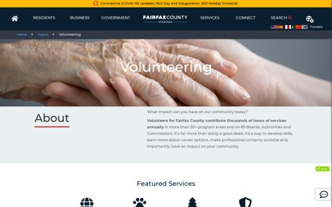 Volunteering | Topics - Fairfax County