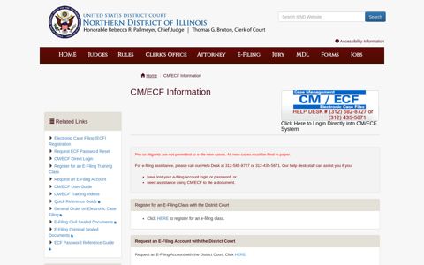 CM/ECF Information - Northern District of Illinois - USCourts.gov