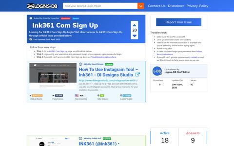 Ink361 Com Sign Up - Logins-DB