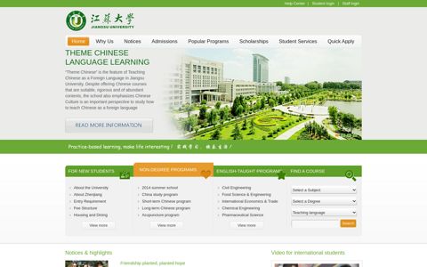 Jiangsu University, online International student recruitment ...