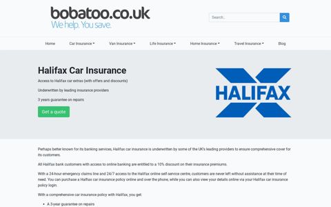 Halifax Car Insurance | Existing Customers Get 10% Discount ...