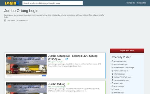 Jumbo Ortung Login - Loginii.com