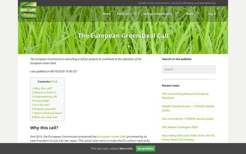 The European Green Deal Call | NCPs CaRE