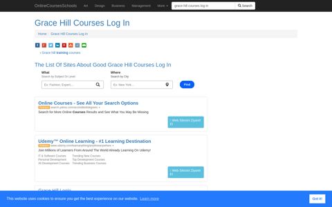 Grace Hill Courses Log In - OnlineCoursesSchools.com
