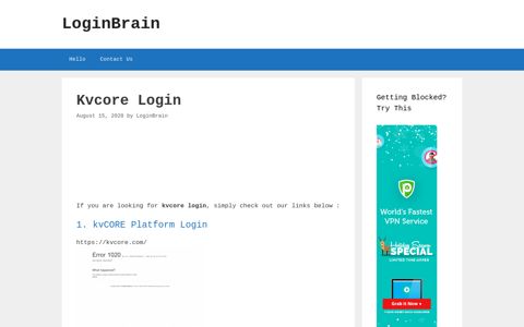 Kvcore - Kvcore Platform Login - LoginBrain