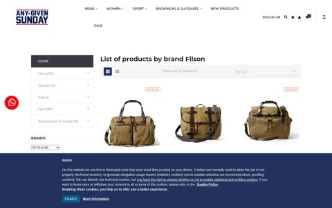 Filson online store | Buy Now on AnyGivenSunday.Shop