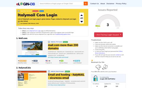 Italymail Com Login - A database full of login pages from all ...