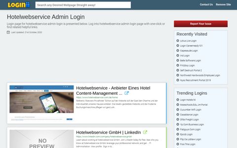 Hotelwebservice Admin Login | Accedi Hotelwebservice Admin