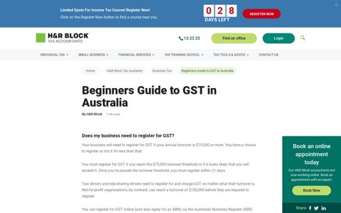 Guide to Goods and Services Tax (GST) in Australia | H&R ...