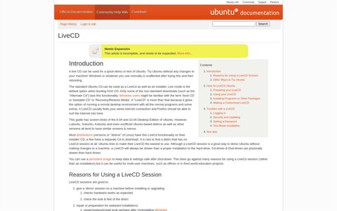 LiveCD - Community Help Wiki - Official Ubuntu Documentation