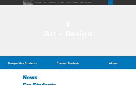 For Students - Art + Design