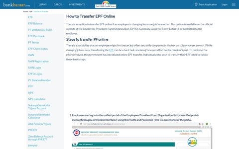 PF Transfer Online – Procedure for EPF Transfer through ...