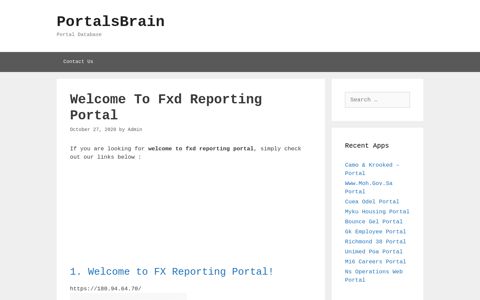 Welcome To Fxd Reporting - Welcome To Fx Reporting Portal!