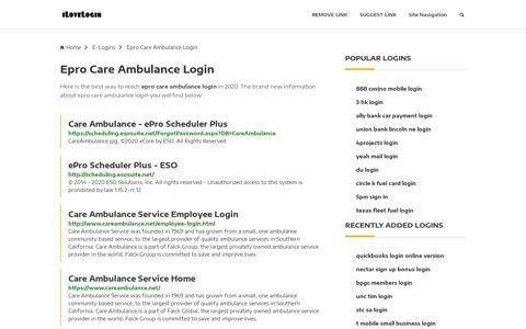 Epro Care Ambulance Login ❤️ One Click Access - iLoveLogin