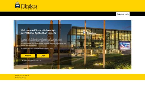 Flinders Apply Online (not Logged In) - Register or Login