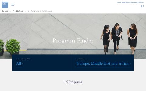 Program Finder - Goldman Sachs | Student Programs