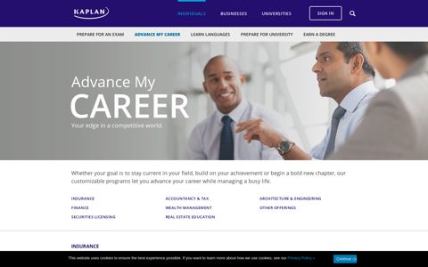 Advance My Career - Kaplan