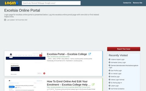 Excelsia Online Portal - Loginii.com