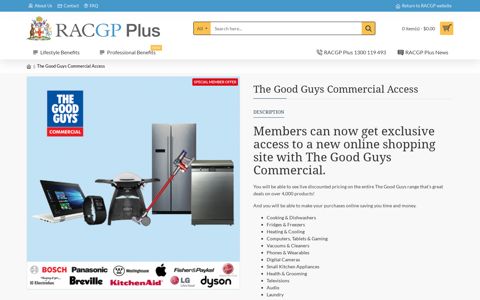 The Good Guys Commercial Access - RACGP Member Rewards