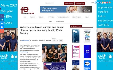 Wales' top workplace learners take centre stage at special ...