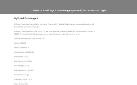 MyPortal.Esselunga.it | SuccessFactor Login - WebsiteFiler