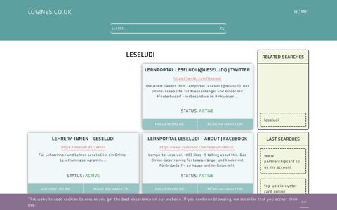 leseludi - General Information about Login - Logines.co.uk