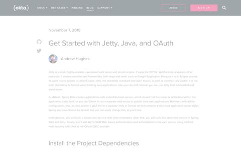 Get Started with Jetty, Java, and OAuth | Okta Developer