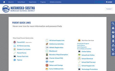 Parent Quick Links - Matanuska-Susitna Borough School District