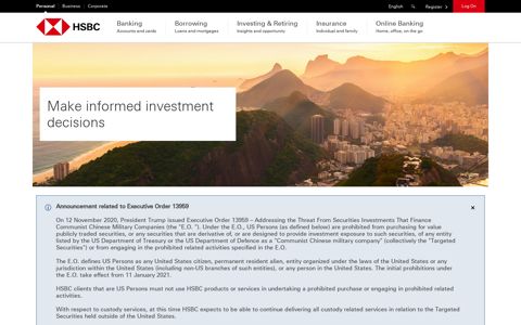 Investment - Investment Products - HSBC Bank USA