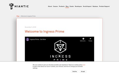 Welcome to Ingress Prime – Niantic - Niantic, Inc.