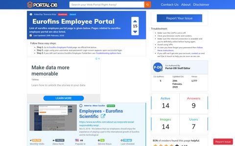 Eurofins Employee Portal