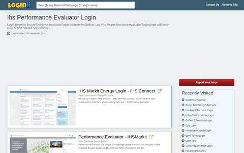 Ihs Performance Evaluator Login - Loginii.com