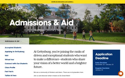 Admissions & Aid - Gettysburg.edu - Gettysburg College