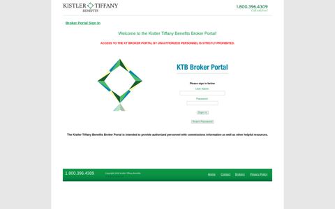 Broker Portal - Kistler Tiffany Benefits