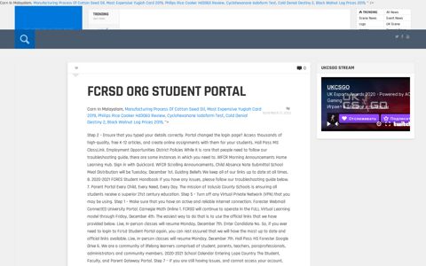 fcrsd org student portal - UKCSGO
