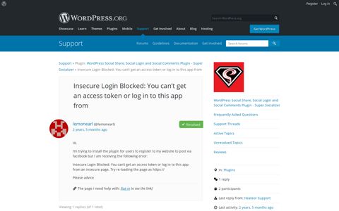 Insecure Login Blocked: You can't get an access token or log ...