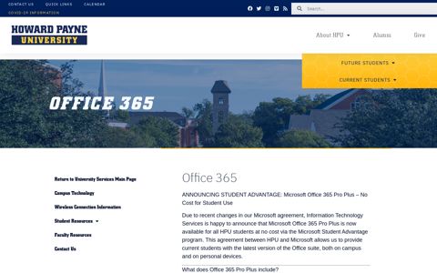 Office 365 | Howard Payne University