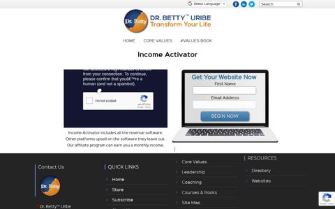Income Activator - Dr. Betty Uribe