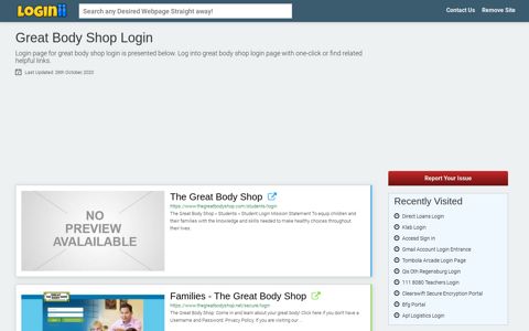 Great Body Shop Login - Loginii.com