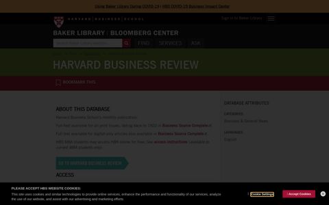 Harvard Business Review | HBR | Baker Library | Bloomberg ...