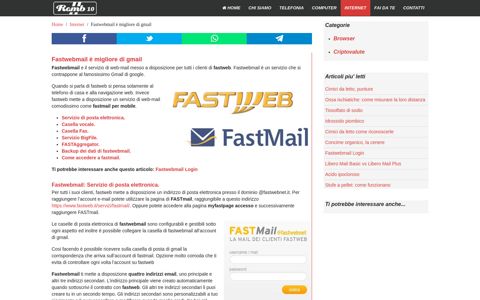 Fastwebmail è migliore di gmail - Ramb10