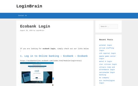 Ecobank - Log In To Online Banking - Ecobank - Ecobank
