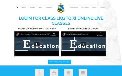 LOGIN FOR CLASS LKG to XI ONLINE LIVE CLASSES - St ...