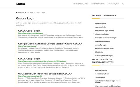 Gsccca Login | Allgemeine Informationen zur Anmeldung