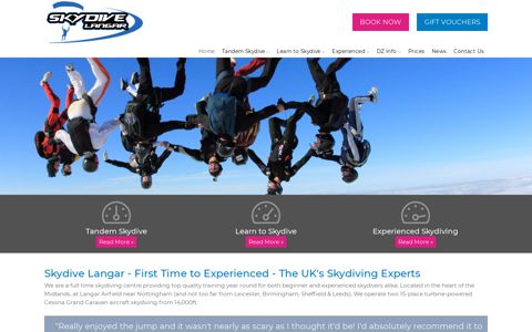 Skydive Langar - First Time to Experienced - The UK's ...