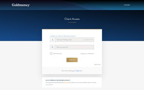 Sign-in to your Goldmoney Holding - Goldmoney.com