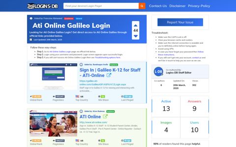 Ati Online Galileo Login - Logins-DB